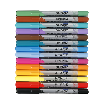 Duo Brush Pens (14 Shades) (Soft + Hard Tip) (Tin Pack)