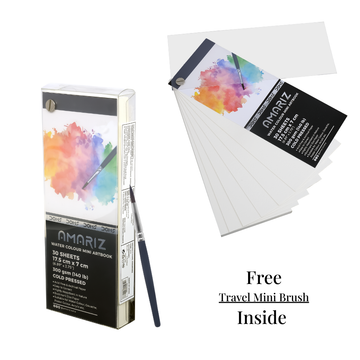 Watercolour Mini Artbook 17.5cm x 7.5cm (30 sheets)