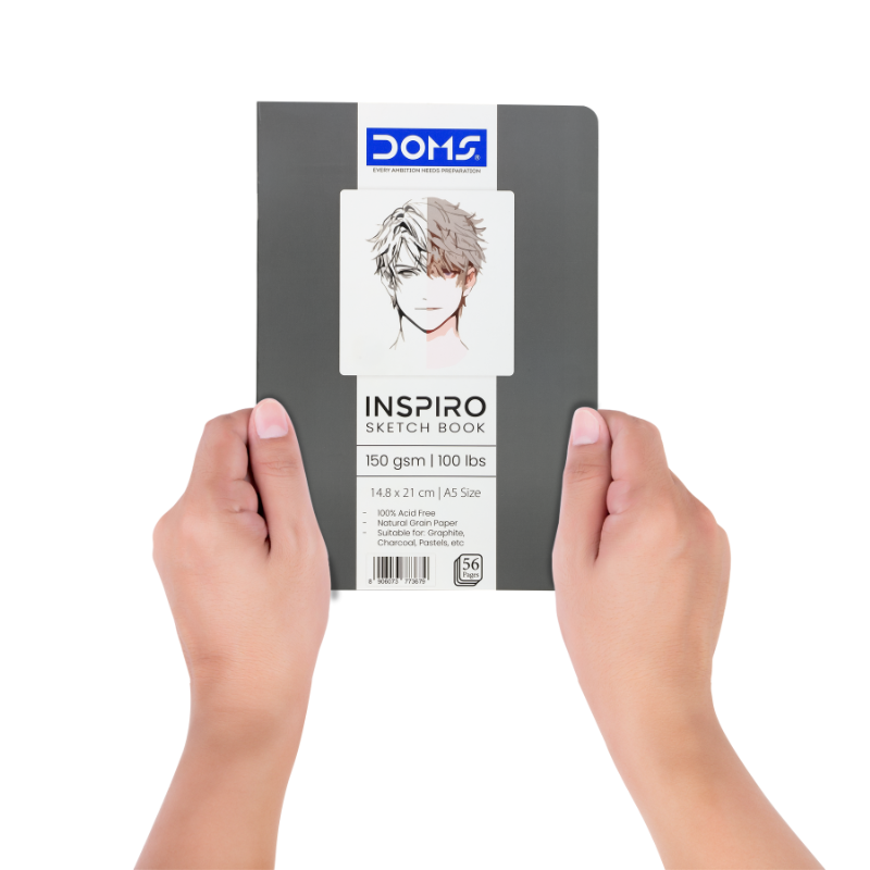 Inspiro Sketch Book | 150 Gsm | A5 Size (Pack of 4 Books)