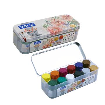 DOMS Acrylic Paints Set (12 Shades x 15ml)
