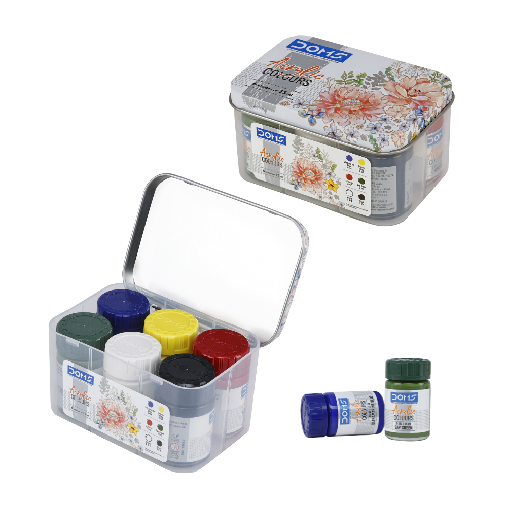 DOMS Acrylic Paints Set (6 Shades x 15ml)